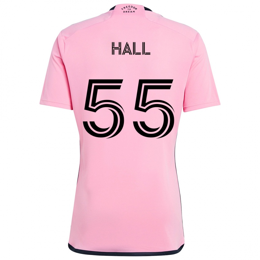 Gyermek Tyler Hall #55 Rózsaszín Hazai Jersey 2024/25 Mez Póló Ing