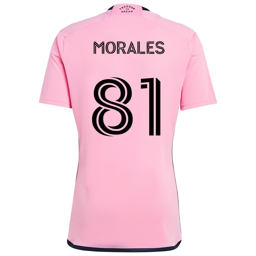 Gyermek Santiago Morales #81 Rózsaszín Hazai Jersey 2024/25 Mez Póló Ing