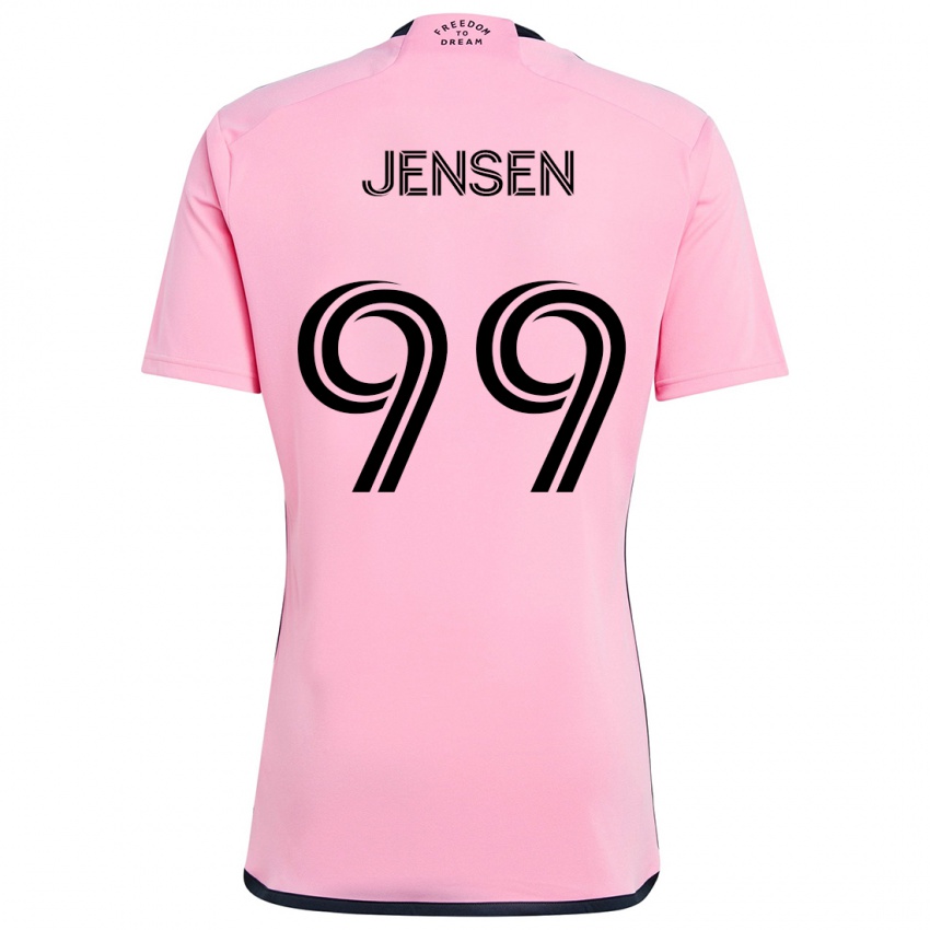 Gyermek Cole Jensen #99 Rózsaszín Hazai Jersey 2024/25 Mez Póló Ing