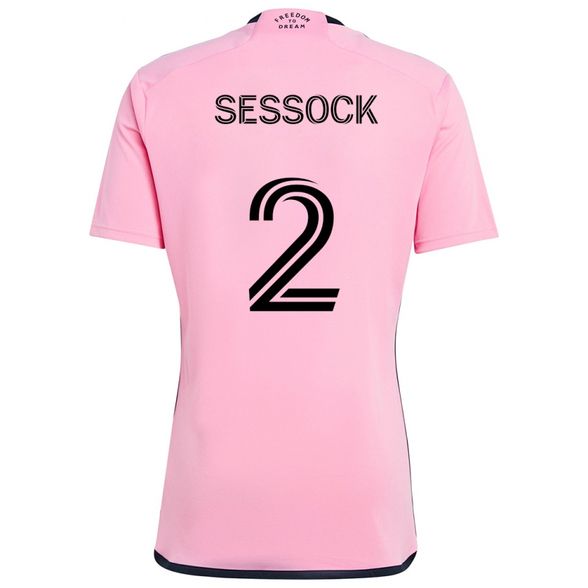 Gyermek Nykolas Sessock #2 Rózsaszín Hazai Jersey 2024/25 Mez Póló Ing