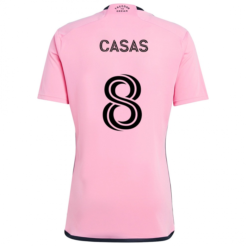 Gyermek Pep Casas #8 Rózsaszín Hazai Jersey 2024/25 Mez Póló Ing