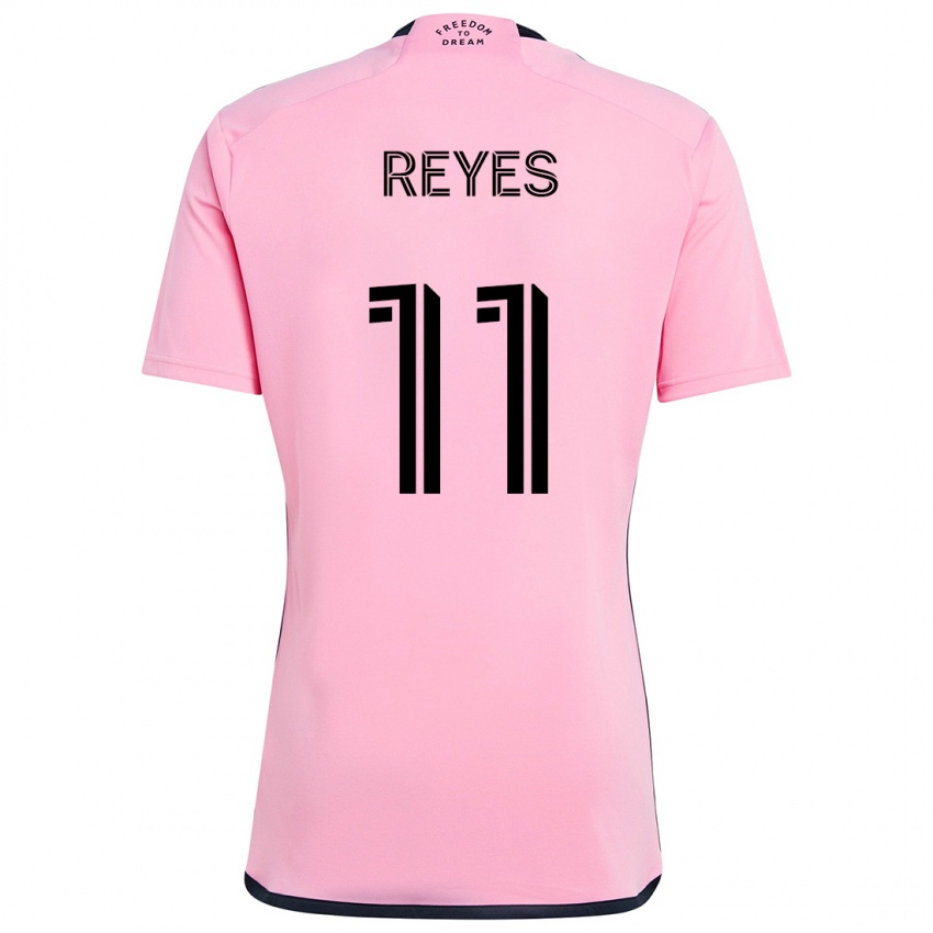 Gyermek Dairon Reyes #11 Rózsaszín Hazai Jersey 2024/25 Mez Póló Ing