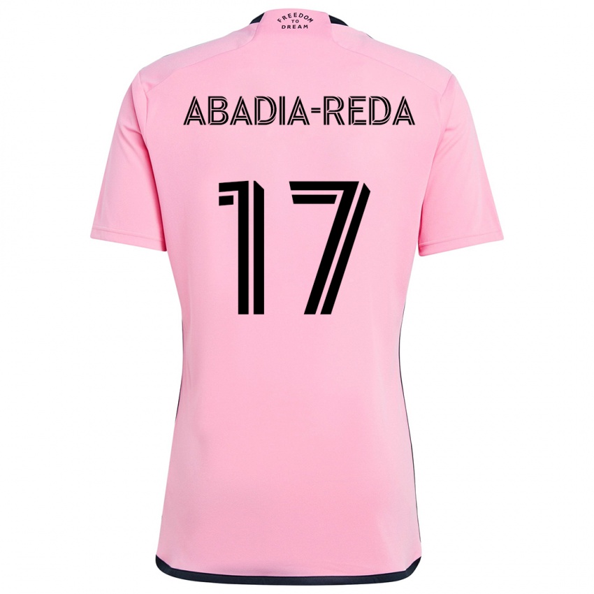 Gyermek Ezequiel Abadia-Reda #17 Rózsaszín Hazai Jersey 2024/25 Mez Póló Ing