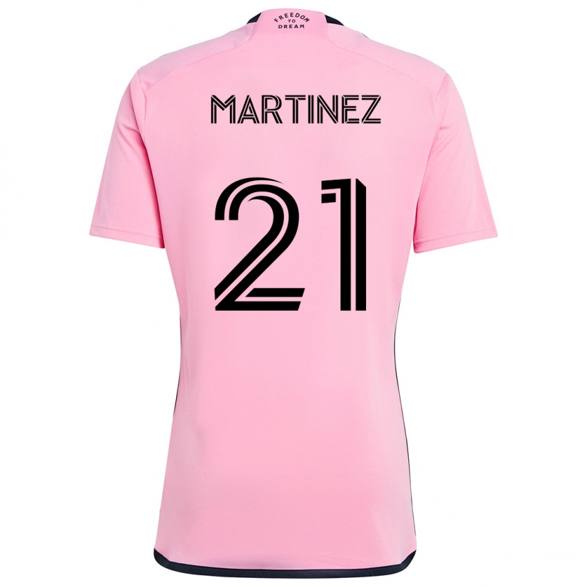 Gyermek Derrek Martinez #21 Rózsaszín Hazai Jersey 2024/25 Mez Póló Ing