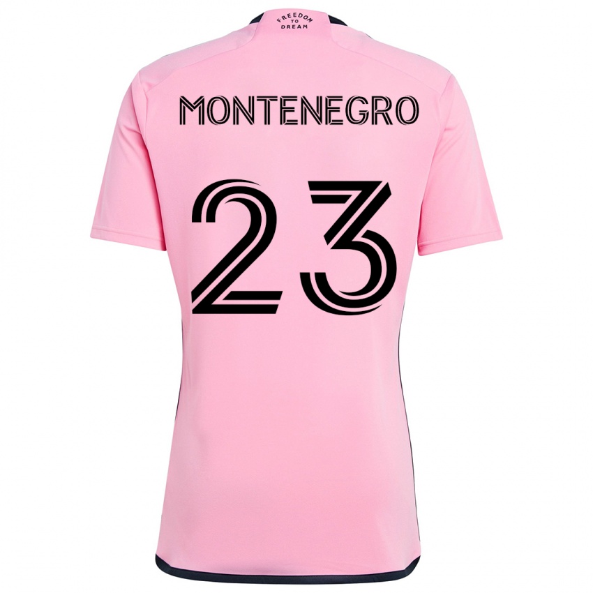 Gyermek Ricardo Montenegro #23 Rózsaszín Hazai Jersey 2024/25 Mez Póló Ing