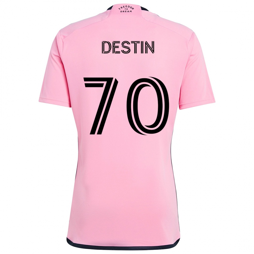 Gyermek Bryan Destin #70 Rózsaszín Hazai Jersey 2024/25 Mez Póló Ing