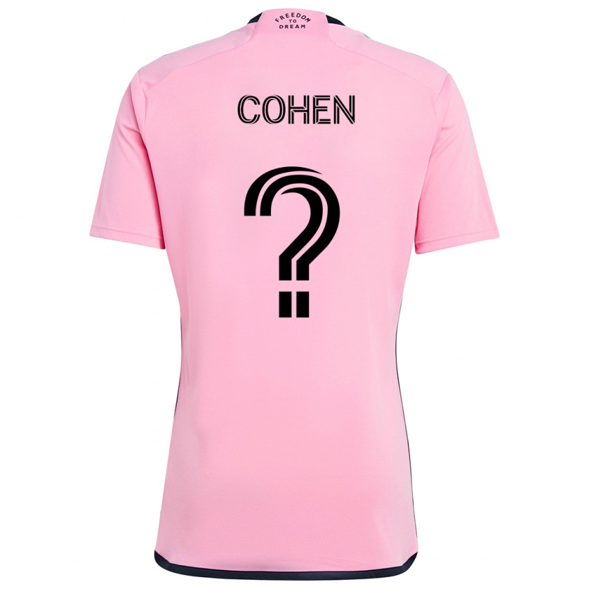 Gyermek Yuval Cohen #0 Rózsaszín Hazai Jersey 2024/25 Mez Póló Ing