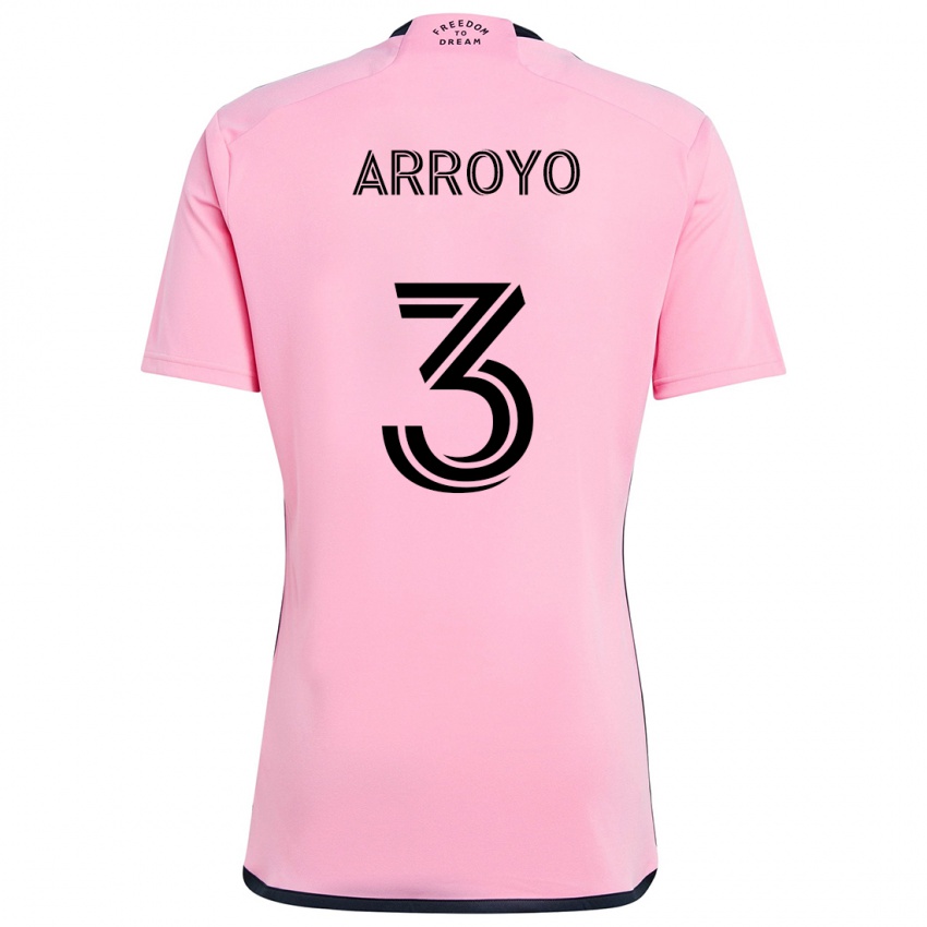 Gyermek Dixon Arroyo #3 Rózsaszín Hazai Jersey 2024/25 Mez Póló Ing