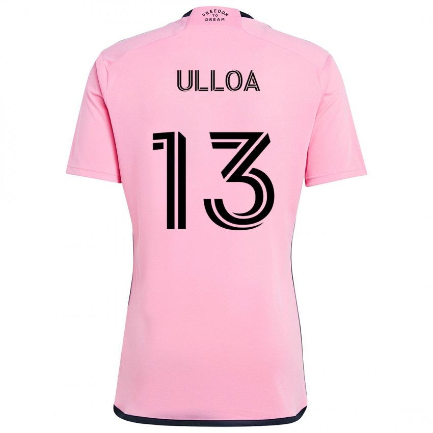 Gyermek Víctor Ulloa #13 Rózsaszín Hazai Jersey 2024/25 Mez Póló Ing