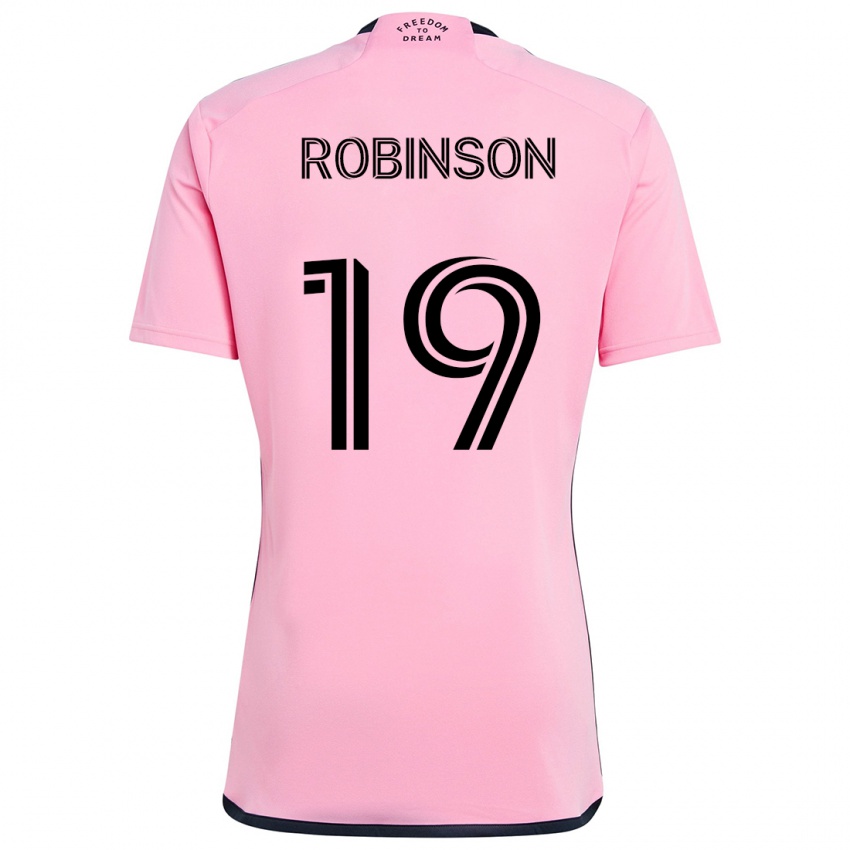 Gyermek Robbie Robinson #19 Rózsaszín Hazai Jersey 2024/25 Mez Póló Ing