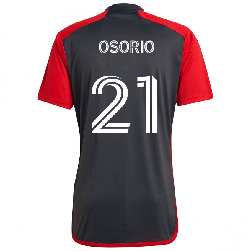 Gyermek Jonathan Osorio #21 Szürke Vörös Hazai Jersey 2024/25 Mez Póló Ing