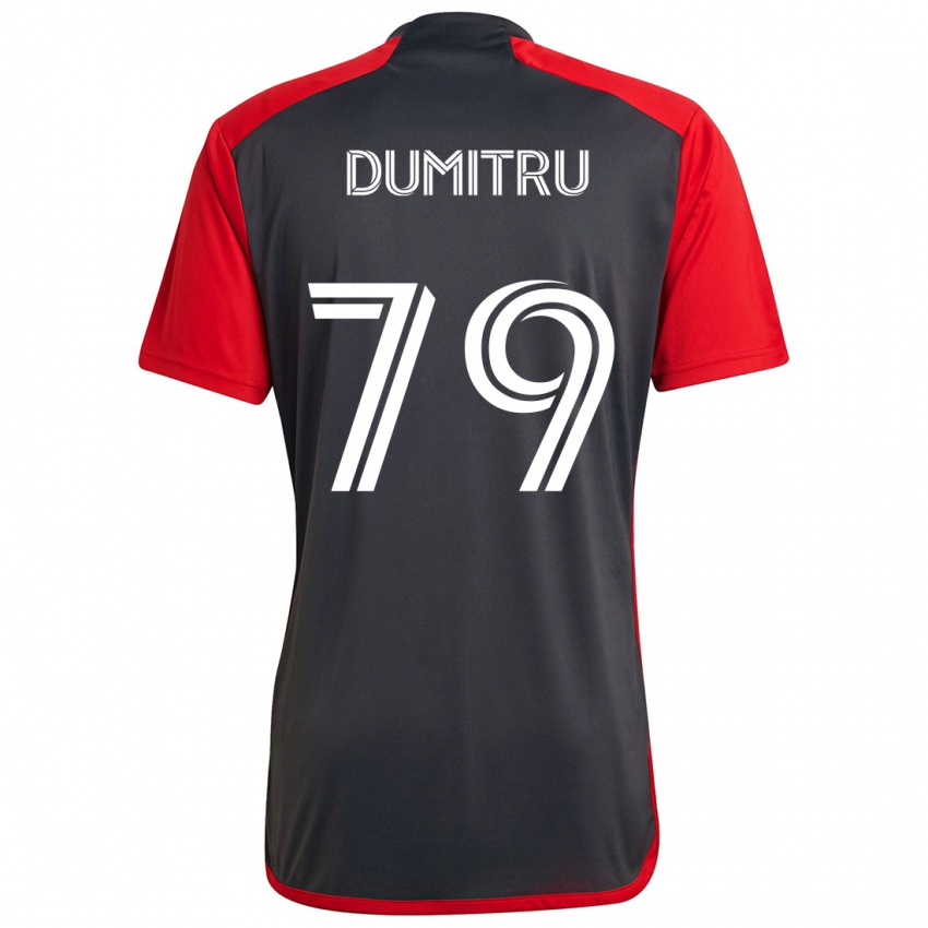 Gyermek Andrei Dumitru #79 Szürke Vörös Hazai Jersey 2024/25 Mez Póló Ing