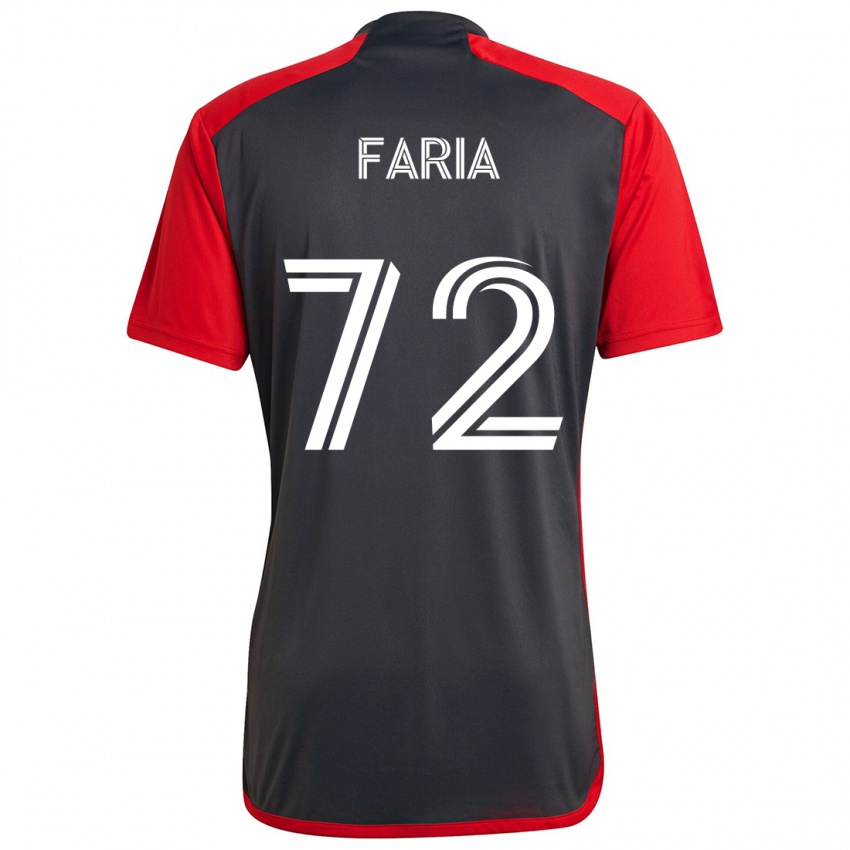 Gyermek Jordan Faria #72 Szürke Vörös Hazai Jersey 2024/25 Mez Póló Ing