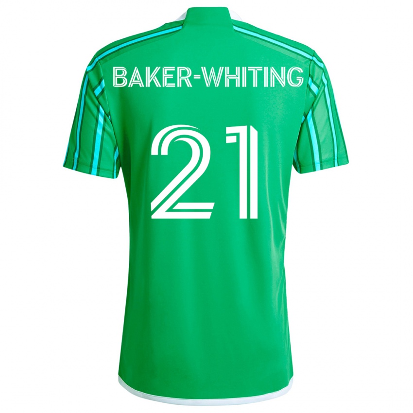 Gyermek Reed Baker-Whiting #21 Zöld Fehér Hazai Jersey 2024/25 Mez Póló Ing