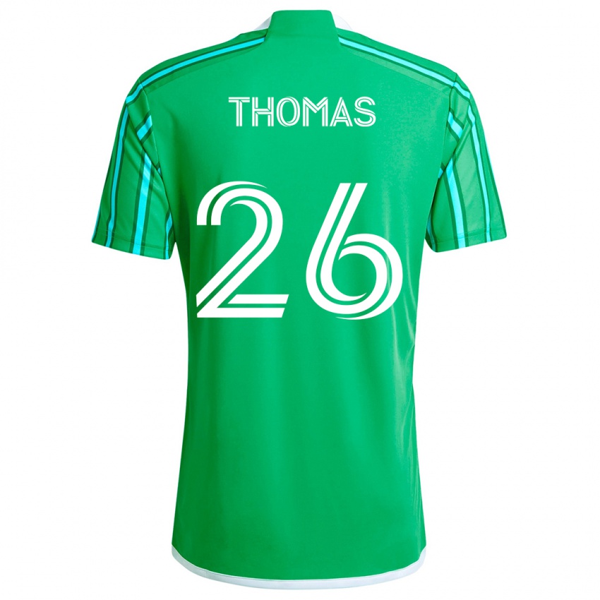 Gyermek Andrew Thomas #26 Zöld Fehér Hazai Jersey 2024/25 Mez Póló Ing