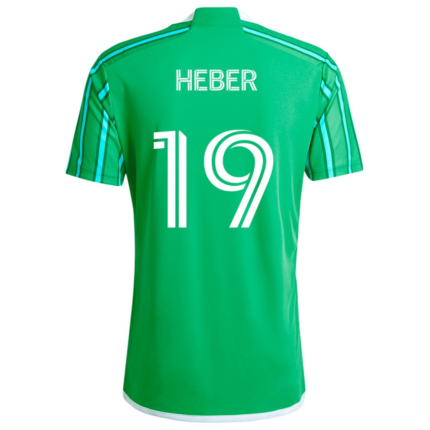 Gyermek Héber #19 Zöld Fehér Hazai Jersey 2024/25 Mez Póló Ing