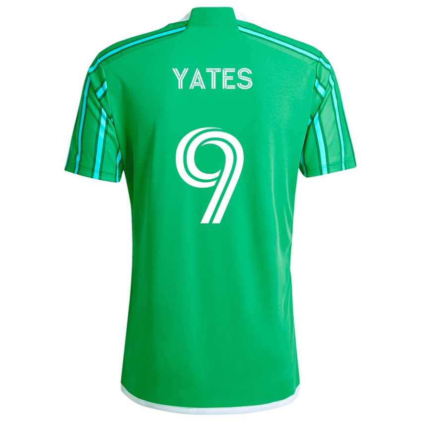 Gyermek Summer Yates #9 Zöld Fehér Hazai Jersey 2024/25 Mez Póló Ing