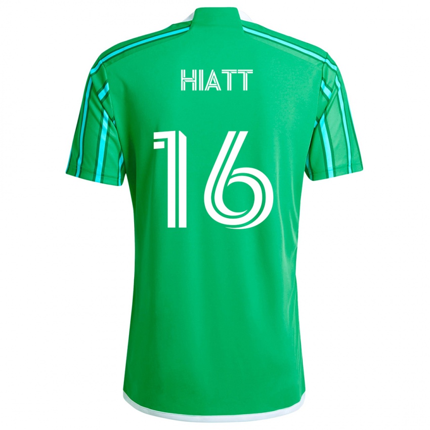 Gyermek Samantha Hiatt #16 Zöld Fehér Hazai Jersey 2024/25 Mez Póló Ing