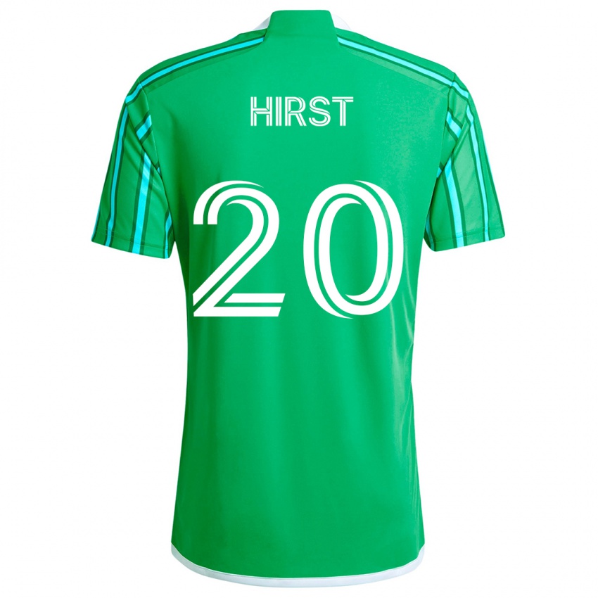 Gyermek Sophie Hirst #20 Zöld Fehér Hazai Jersey 2024/25 Mez Póló Ing