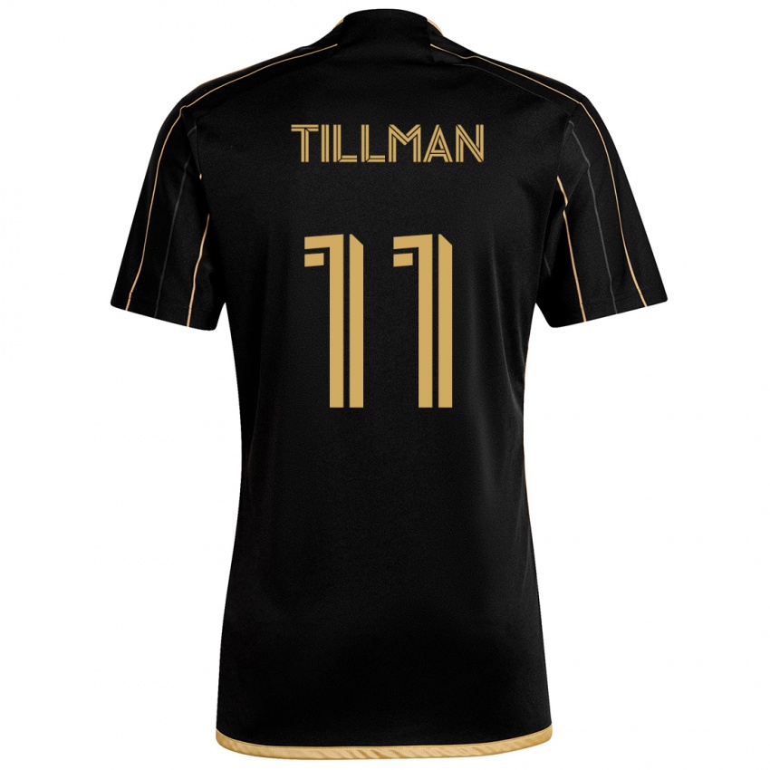 Gyermek Timothy Tillman #11 Fekete Arany Hazai Jersey 2024/25 Mez Póló Ing