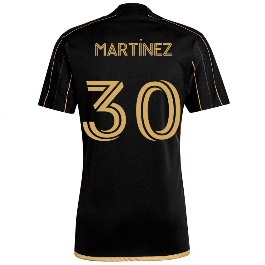 Gyermek David Martínez #30 Fekete Arany Hazai Jersey 2024/25 Mez Póló Ing