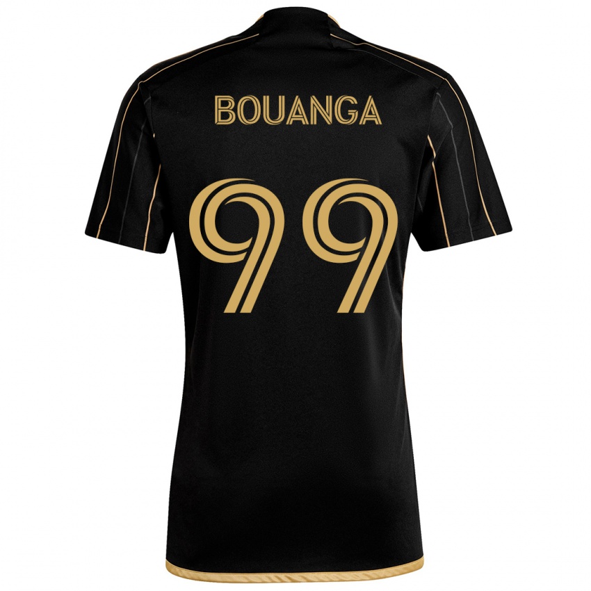 Gyermek Denis Bouanga #99 Fekete Arany Hazai Jersey 2024/25 Mez Póló Ing