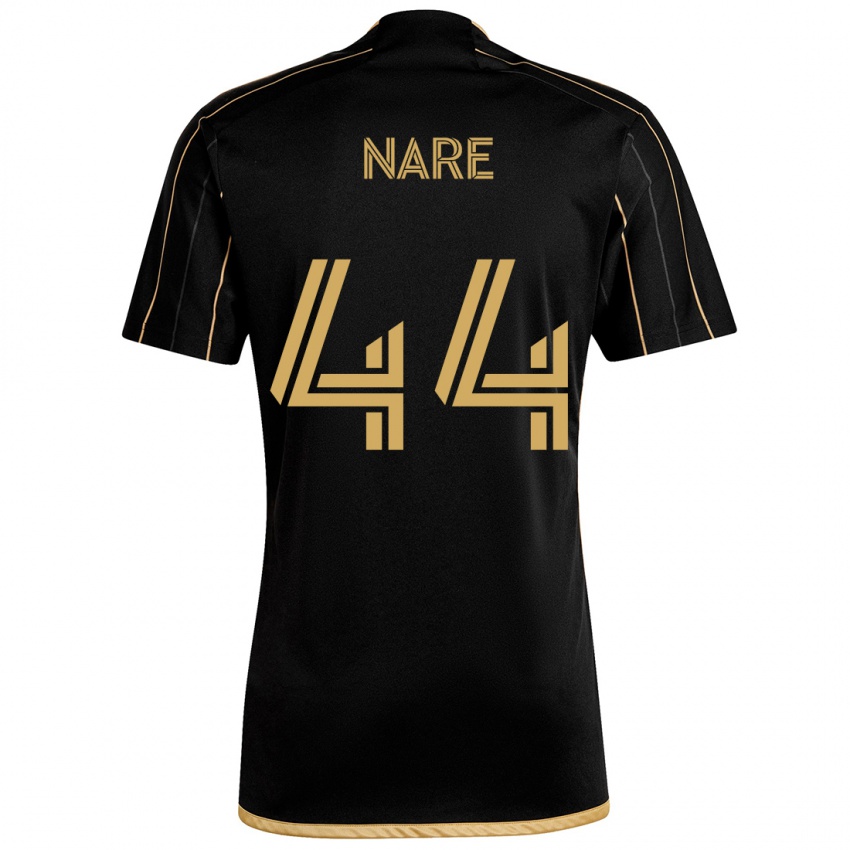 Gyermek Thabo Nare #44 Fekete Arany Hazai Jersey 2024/25 Mez Póló Ing