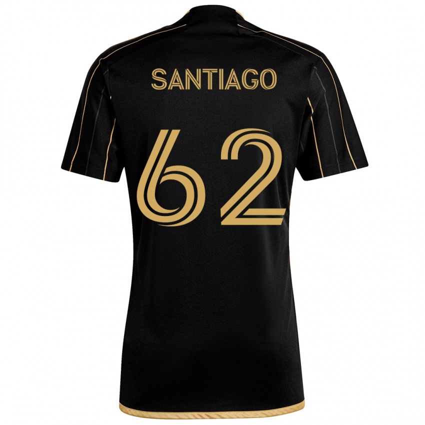 Gyermek Joshua Santiago #62 Fekete Arany Hazai Jersey 2024/25 Mez Póló Ing