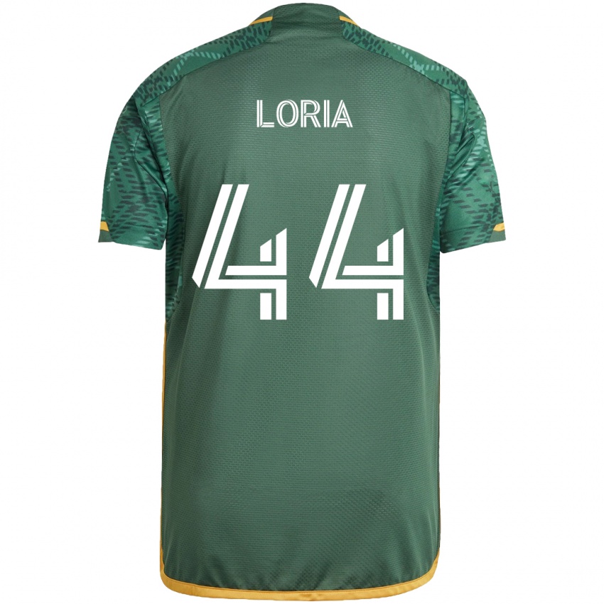 Gyermek Marvin Loría #44 Zöld Narancs Hazai Jersey 2024/25 Mez Póló Ing