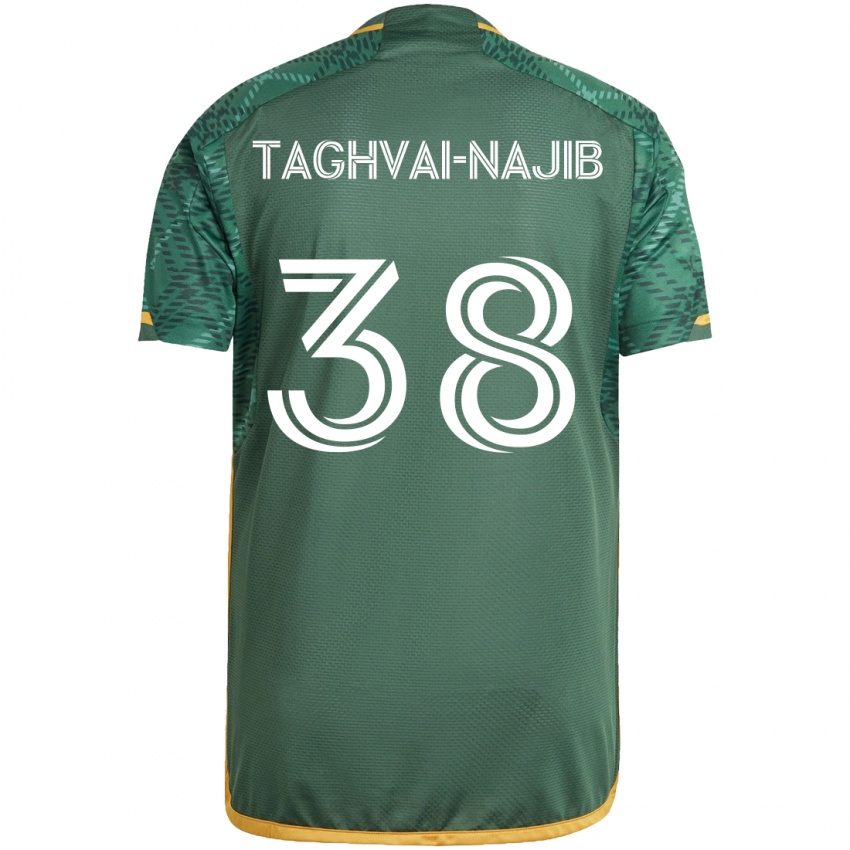 Gyermek Braxton Taghvai-Najib #38 Zöld Narancs Hazai Jersey 2024/25 Mez Póló Ing