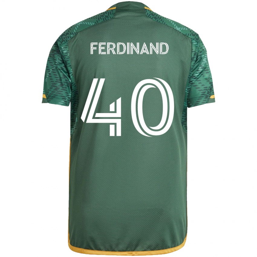 Gyermek Keesean Ferdinand #40 Zöld Narancs Hazai Jersey 2024/25 Mez Póló Ing