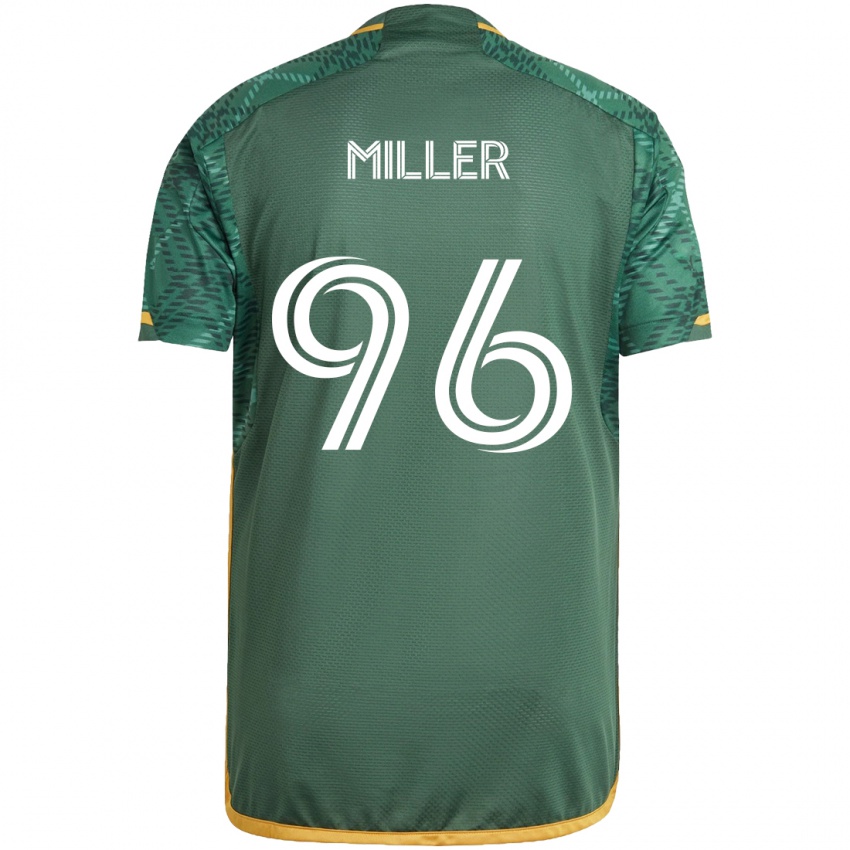 Gyermek Carver Miller #96 Zöld Narancs Hazai Jersey 2024/25 Mez Póló Ing