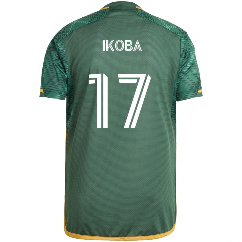 Gyermek Tega Ikoba #17 Zöld Narancs Hazai Jersey 2024/25 Mez Póló Ing