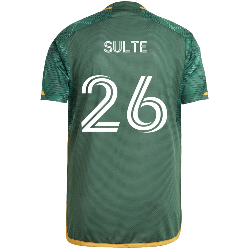 Gyermek Hunter Sulte #26 Zöld Narancs Hazai Jersey 2024/25 Mez Póló Ing