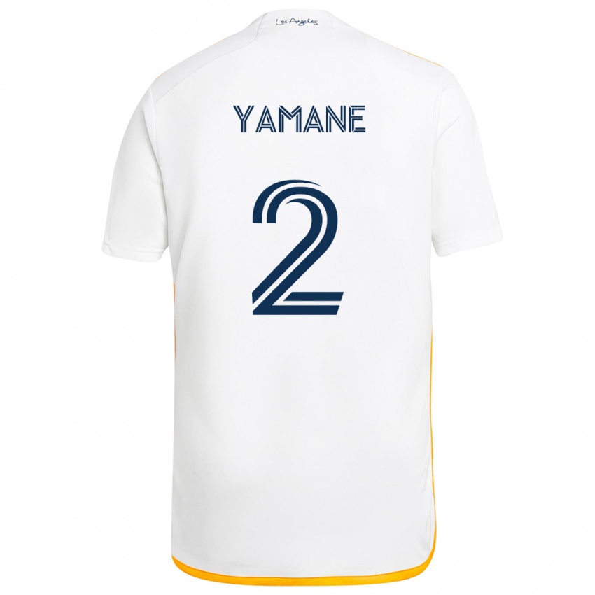 Gyermek Miki Yamane #2 Fehér Sárga Hazai Jersey 2024/25 Mez Póló Ing