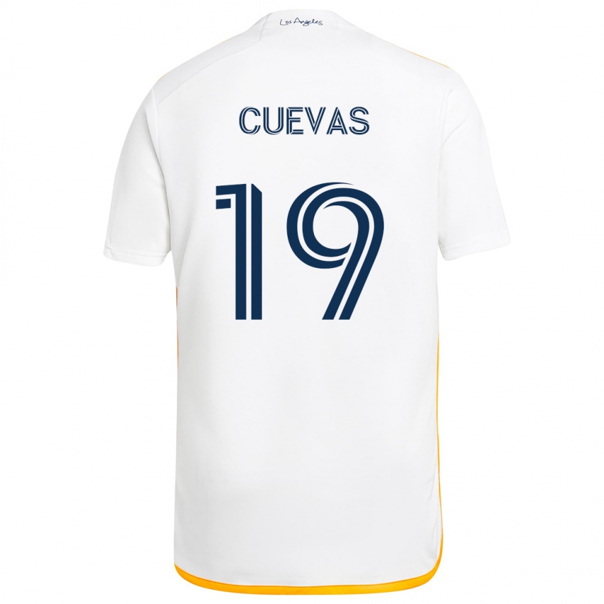 Gyermek Mauricio Cuevas #19 Fehér Sárga Hazai Jersey 2024/25 Mez Póló Ing