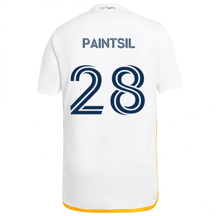 Gyermek Joseph Paintsil #28 Fehér Sárga Hazai Jersey 2024/25 Mez Póló Ing