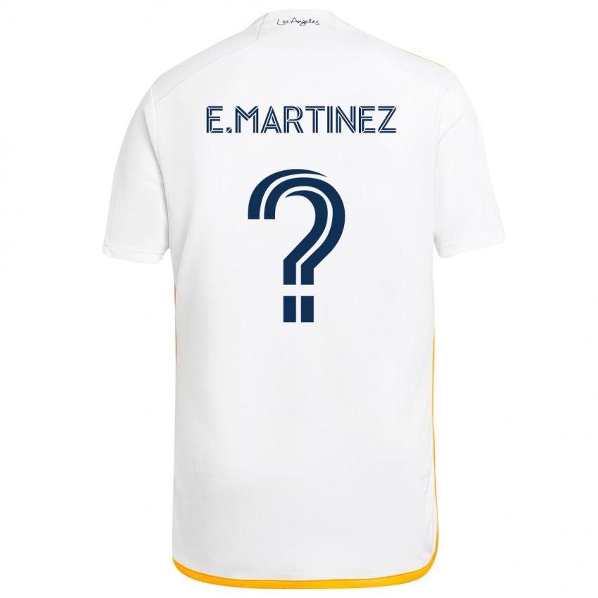 Gyermek Enrique Martinez #0 Fehér Sárga Hazai Jersey 2024/25 Mez Póló Ing