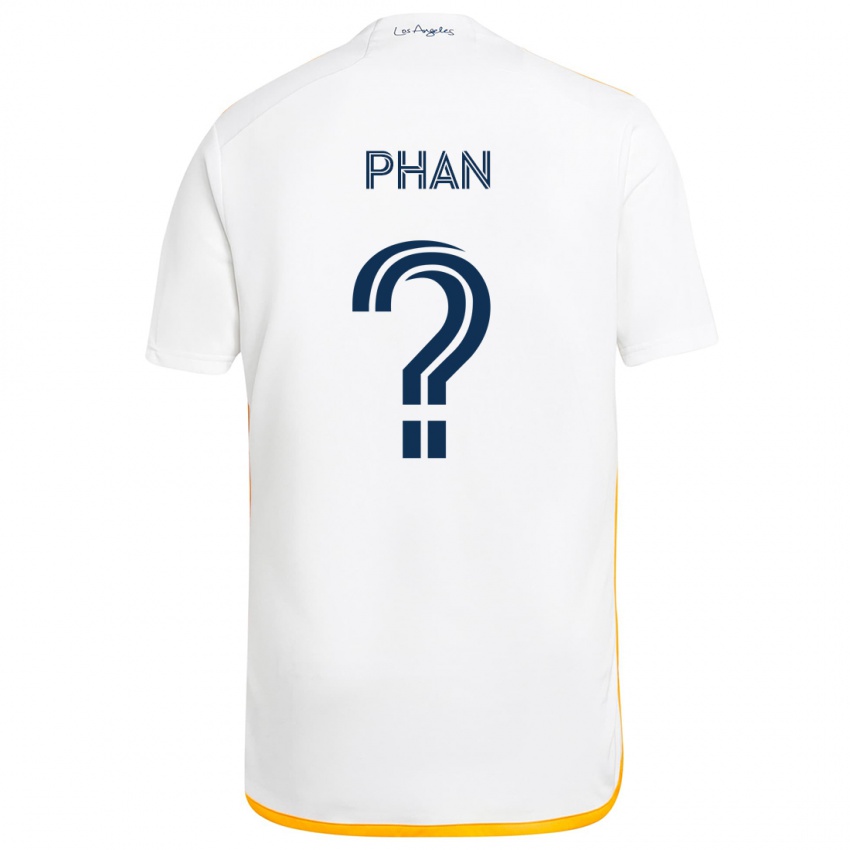 Gyermek Brett Phan #0 Fehér Sárga Hazai Jersey 2024/25 Mez Póló Ing