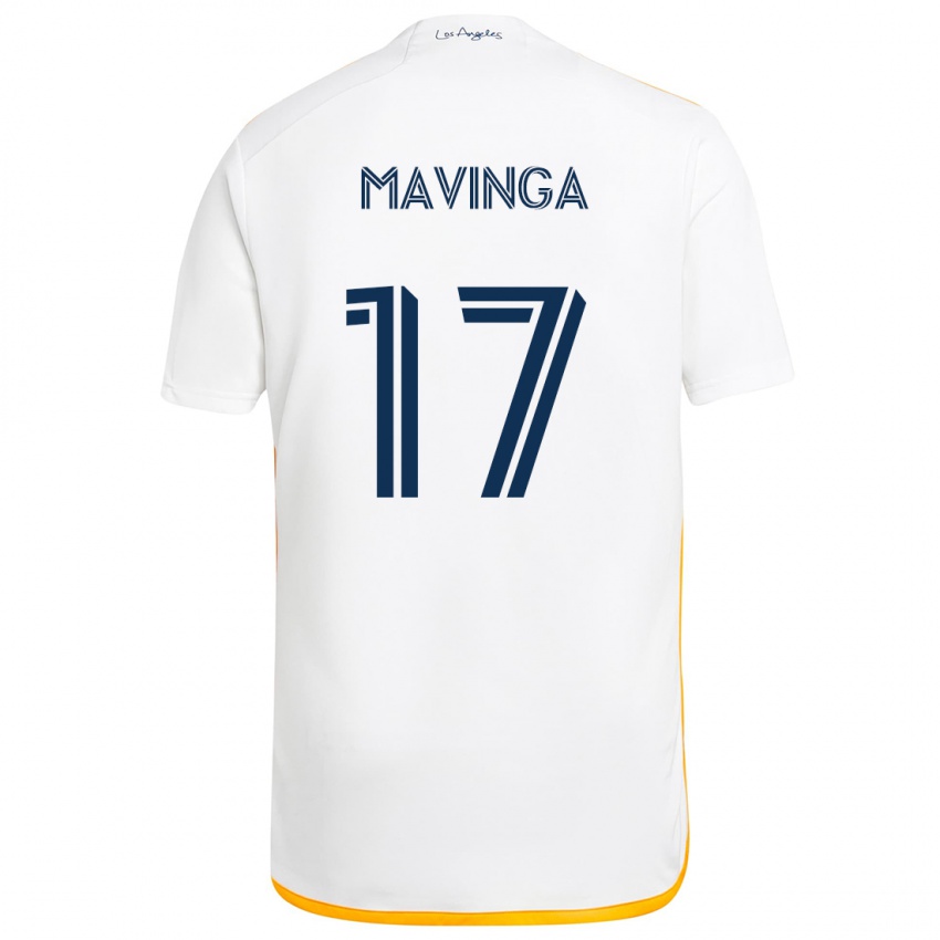 Gyermek Chris Mavinga #17 Fehér Sárga Hazai Jersey 2024/25 Mez Póló Ing