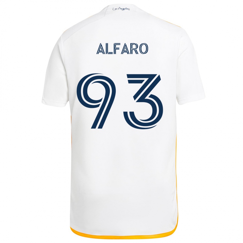 Gyermek Tony Alfaro #93 Fehér Sárga Hazai Jersey 2024/25 Mez Póló Ing