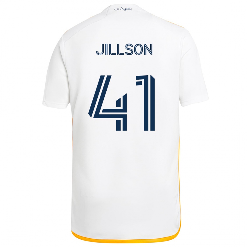 Gyermek Simon Jillson #41 Fehér Sárga Hazai Jersey 2024/25 Mez Póló Ing