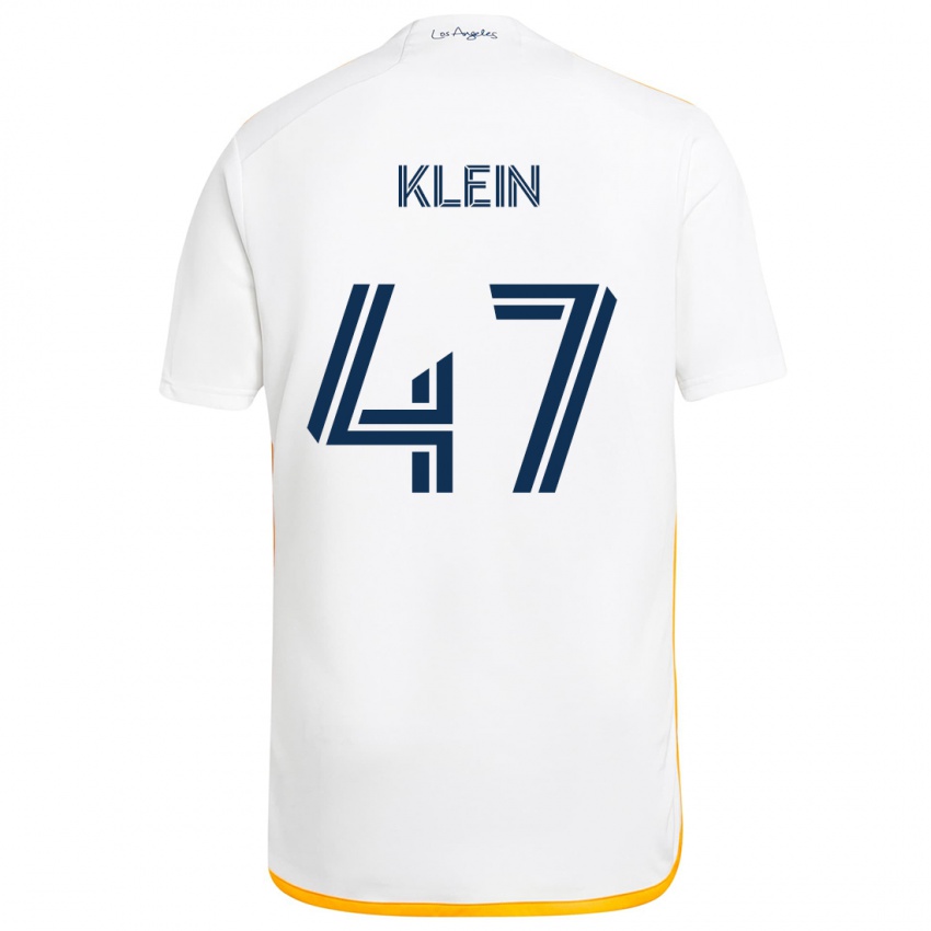 Gyermek Carson Klein #47 Fehér Sárga Hazai Jersey 2024/25 Mez Póló Ing