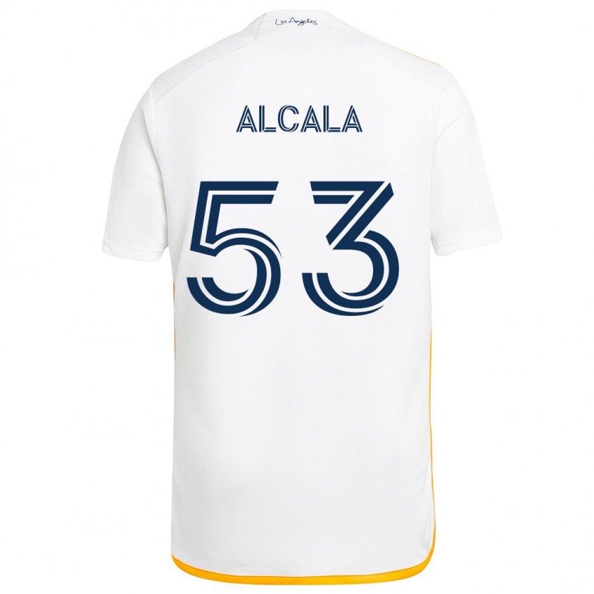 Gyermek Álex Alcalá #53 Fehér Sárga Hazai Jersey 2024/25 Mez Póló Ing