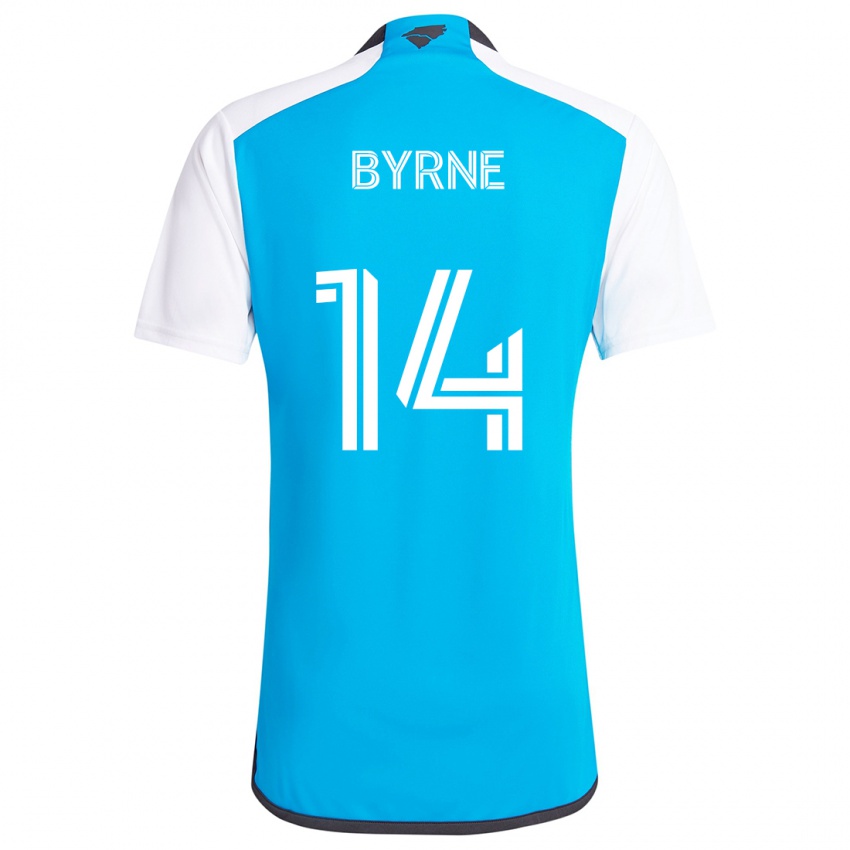 Gyermek Nathan Byrne #14 Kék Fehér Hazai Jersey 2024/25 Mez Póló Ing