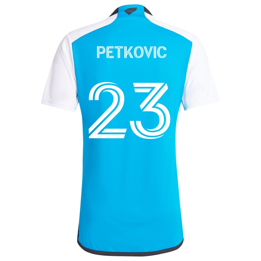 Gyermek Nikola Petkovic #23 Kék Fehér Hazai Jersey 2024/25 Mez Póló Ing