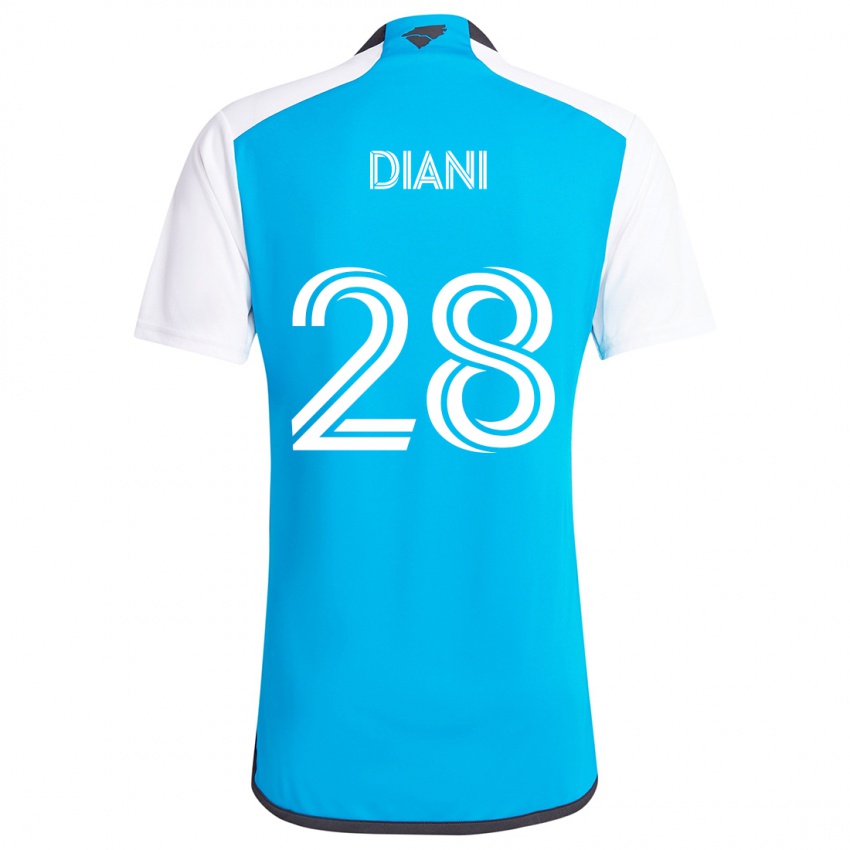 Gyermek Djibril Diani #28 Kék Fehér Hazai Jersey 2024/25 Mez Póló Ing