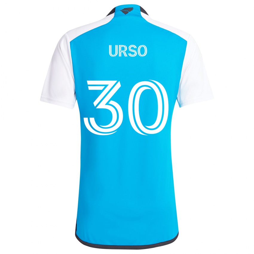 Gyermek Júnior Urso #30 Kék Fehér Hazai Jersey 2024/25 Mez Póló Ing