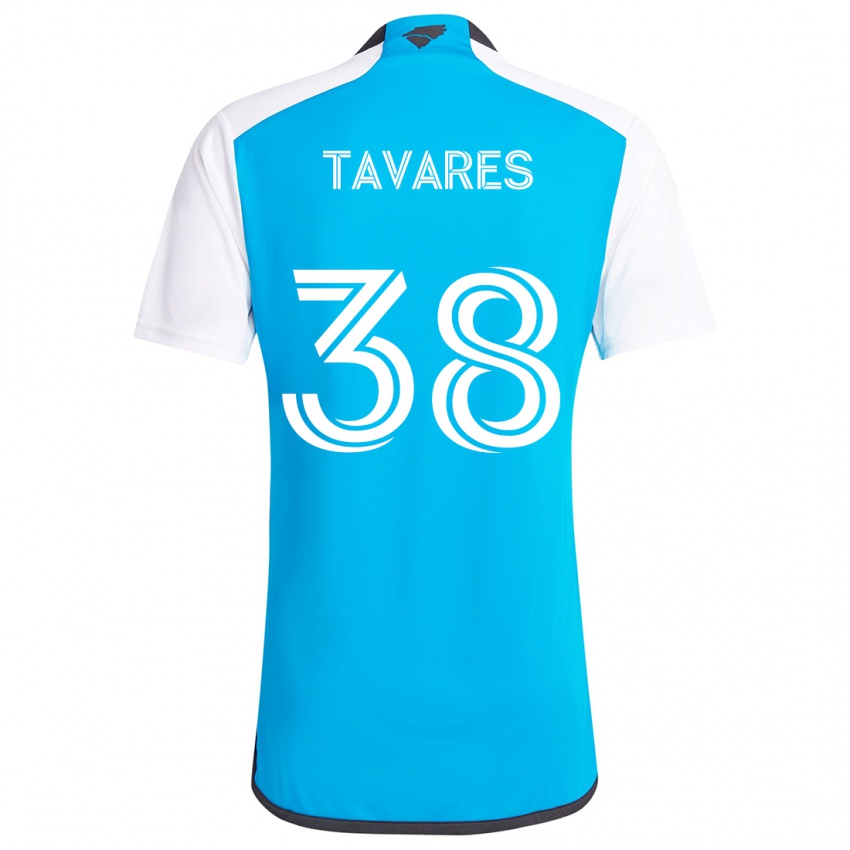 Gyermek Iuri Tavares #38 Kék Fehér Hazai Jersey 2024/25 Mez Póló Ing