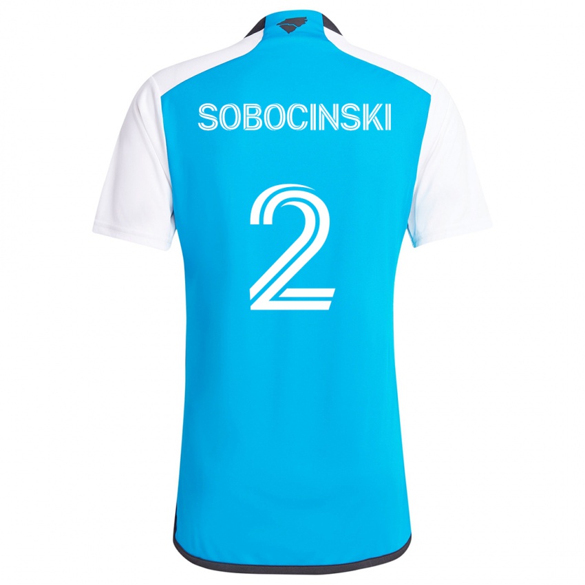 Gyermek Jan Sobocinski #2 Kék Fehér Hazai Jersey 2024/25 Mez Póló Ing